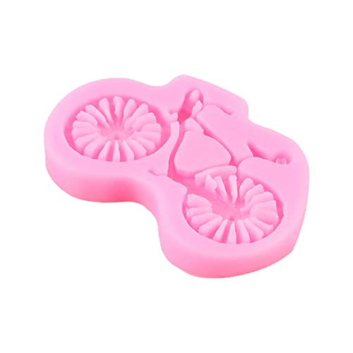 RWAJZAX Molde epoxi para bicicleta para joyas, moldes de silicona, llaveros de resina, molde para tartas, chocolate, fondant