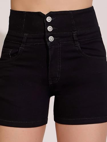 Image of Dolce Crudo Women's High Rise Denim Shorts - Relaxed Fit