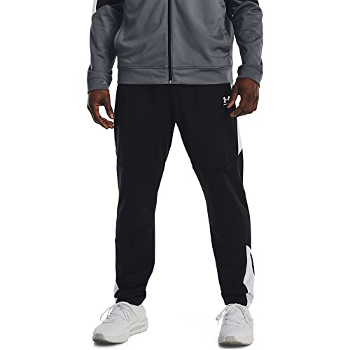 Image of Under Armour Men's Tricot Fashion Track Pant, (001) Black / / White, Medium