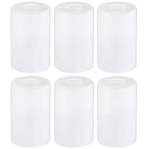 Sewterolyn SEGLASS001-6 Lampenschirme, 6er-Pack Weiß Mattiert