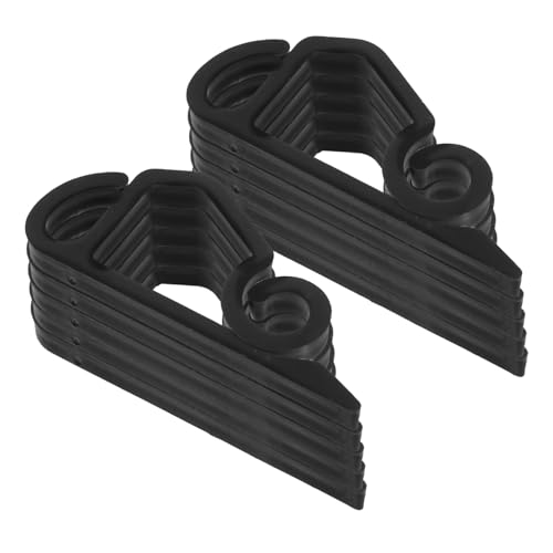 Abaodam 120pcs Plastic Gutter Hooks for Led Lights Easy Install Outdoor String Lights Hangers Decorative Hooks for Christmas Decorations