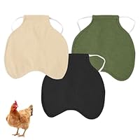 Lyivisk 3 Stück Hühnersattel für Hennen mit Riemen, Hühnerrücken und Seitenschutz, Atmungsaktive Verschleißfester Hühnersattelschürze, für Geflügelstall und Hühnerhaltung (Grün, Khaki, Schwarz)