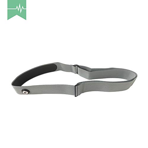 TAOPE Correa elástica Ajustable para el Pecho para medir el Ritmo cardíaco para Equipos Garmin Wahoo Polar, CooSpo HRM Belt -Gris