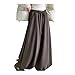 Kids Girls Cotton Pants Casual Baggy Wide Leg Trousers Teen Summer Elastic High Waist Drawstring Fashion Clothes(Coffee, 15-16 Years)