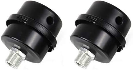 BBTUS Air Compressor Intake Filter, 2 Pcs 16mm/20mm Thread Metal oil-less Air Compressor Air Filter Silencer Noise Muffler (16mm)