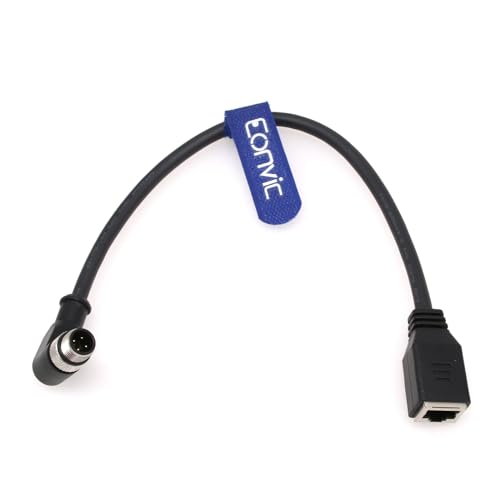 Câble M12 vers RJ45 femelle résistant à l'eau et aux interférences pour câblage en espace restreint