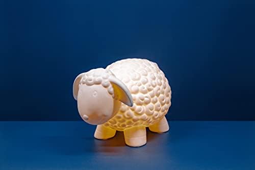 Light-Glow Table Lamp-Sheep LP004, Porcelain, unglazed White