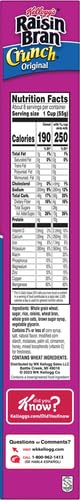 Raisin Bran 00041192102066 Kellogg'S Raisin Bran Crunch Breakfast Cereal, Fiber Cereal thumb #15