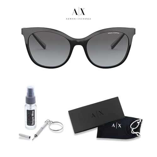 Armani Exchange AX4094S Cat Eye Sunglasses for Women +BUNDLE with ACCESSORY EYEWEAR KIT2