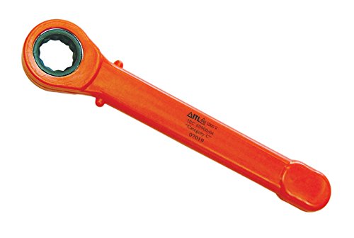 Jameson JT-WR-07052 1000V Ratcheting Box Wrench Insulated Hand Tool, 1/2 inch