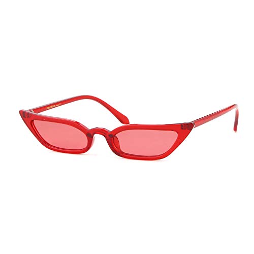 ADE WU Retro Cat eye Sunglasses for Women Cute Small Narrow Skinny Sexy 50s 60s Stylish Cateye Sun Glasses