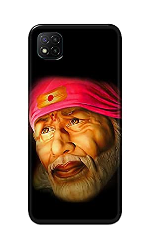 Image of PRINTFIDAA Sai Baba Lord Shiridi Great God Hinduism Religious Hard Back Cover for Poco C3 Back Cover -(P6) KAT1002