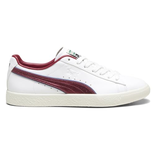 PUMA Mens Clyde Varsity Lace Up Sneakers Shoes Casual - Red