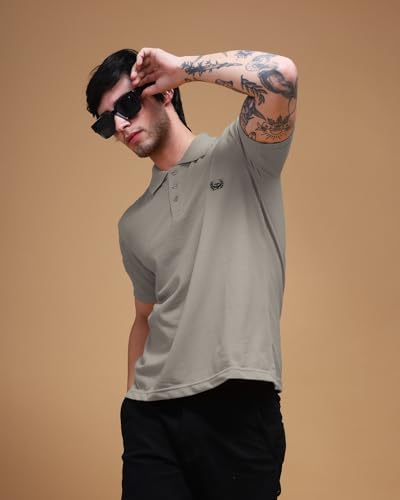 Image of Men's Polo T-Shirt Cotton Casual Comfortable Relaxed Fit Regular Collar Neck Stylish Half Sleeves Daily Office Formal Wear T-Shirt for Men