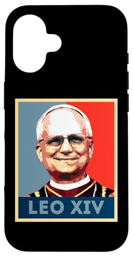 Papa Leo XIV Retrato Pop Art Retro Carcasa para iPhone 16
