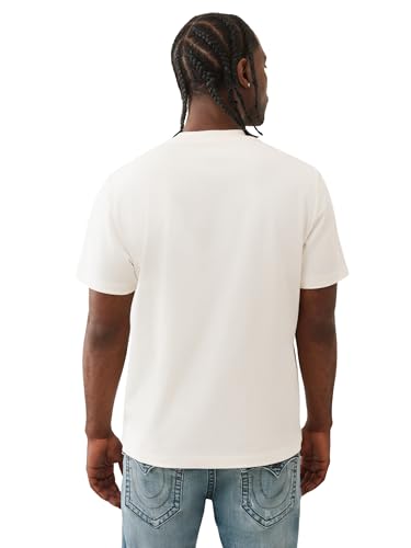 True Religion Men's Applique Terry Tee – Short Sleeve Crewneck Casual T-Shirt4