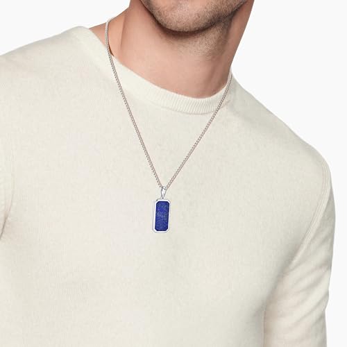 GAVU Men's Dog Tag Necklace, Crystal Pendant Necklace for Men2