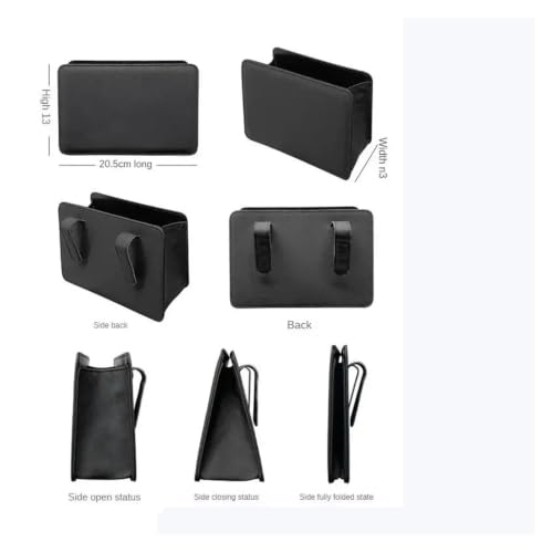 Bolsa colgante para respaldo de asiento y cubo de basura plegable para coche 5