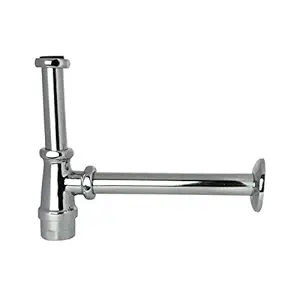 Bottle Trap 300mm (12 ) /Brass Bottle Trap Set with Outlet Pipe for Bathroom Basin Kitchen Sink Wash Basin (Chrome Finish)/Sanitary ware Accessories/Brass Bottle Trap