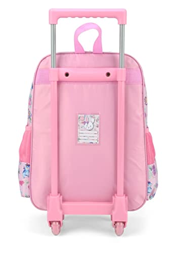 Mochila De Rodinha Infantil Estampa de Bichinhos Linha Petit Up4you Ref.37722 (Rosa)