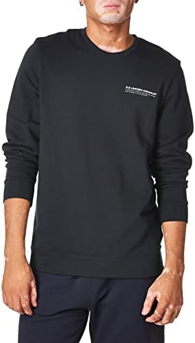 Under Armour UA Rival Terry Logo Crew Erkek Sweatshirt, Black / / Onyx White, M