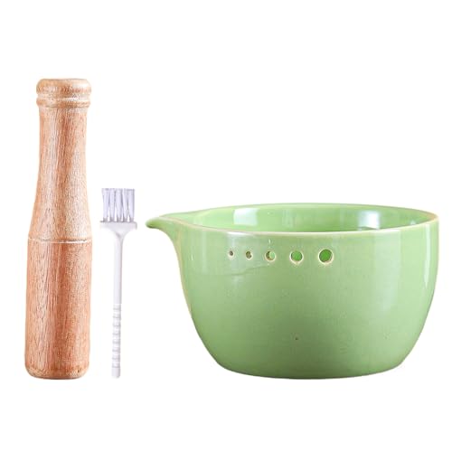Tazón de rallador de ajo de cerámica - robusto molinillo de alimentos, superficie de lijado estructurada, tazón de manejo ergonómico, utensilios fáciles de limpiar | Accesorio de preparación de