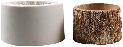 Tree Stump Flower Pot Silicone Mold for Epoxy Resin Concrete Succulent Planter Clay Cement Mould Candle Holder Mold