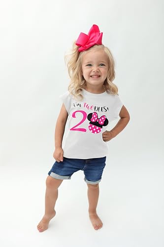Luke and Lulu Birthday Girl Shirt – 2nd Birthday Outfit Girl – Toddler & Kids 2 Year Old Outfit – Cute Ears & Bow Design2