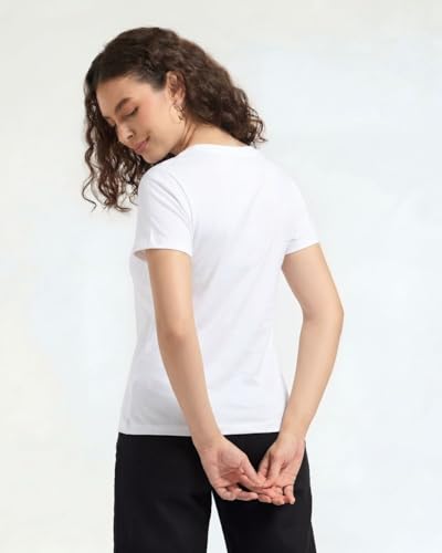 Image of Wellbi Women's Bamboo V-Neck T-Shirt | Ultra Soft, Breathable, Cooling, Stretch Tee for Workout, Yoga, Gym & Everyday Wear | Eco-Friendly Top for Girls, Lightweight & Comfortable Top
