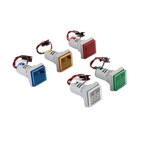 1個 31.3 * 31.3mm 正方形フラットヘッド 工業用電流計 0-100A 測定範囲 デジタル表示電流計 (ホワイト)