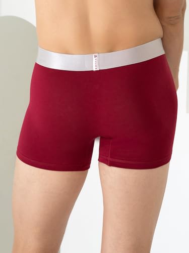 Image of KOFFY Men's Malleable Cotton Lycra Long Trunk with Minus Cutting Pouch I Wrinkle Free I Moisture Wicking Technology
