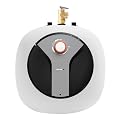 Happybuy Electric Mini-Tank Water Heater 4-Gallon Tank, 1440W Hot Water Boiler Storage, Safety Temperature Pressure Valve Easy Install, for Kichen Bathroom Restaurant, Shelf Wall Mounted