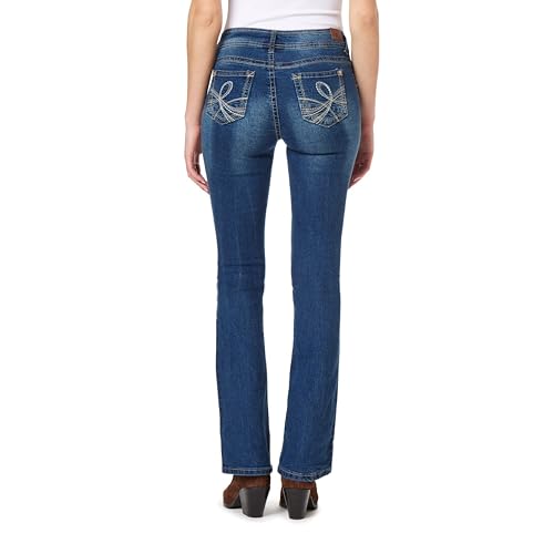 Image of WallFlower Luscious Curvy Bootcut Jeans for Women, Mid-Rise Insta Stretch Denim, Size-Inclusive Juniors Jeans