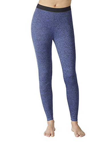 Cuddl Duds Climateright Base Layer Plush Warmth Legging Blue Denim - Large