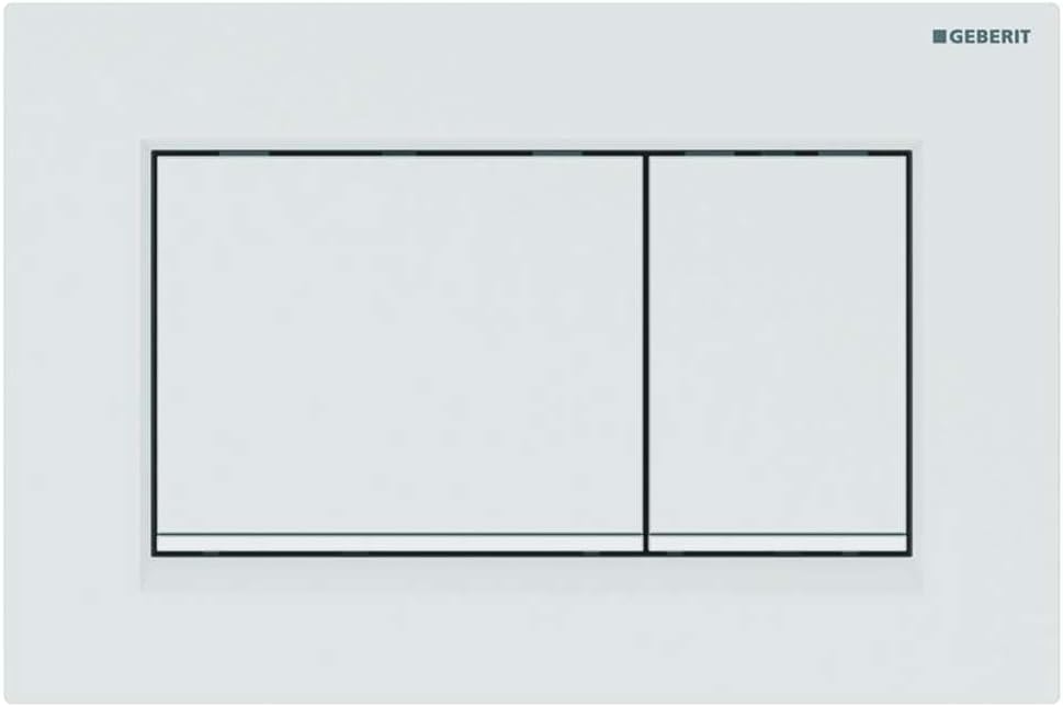 Geberit G115883111 Sigma 30 Dual Flush 1.6/0.8 GPF Actuator Plate Gloss White/Matte White