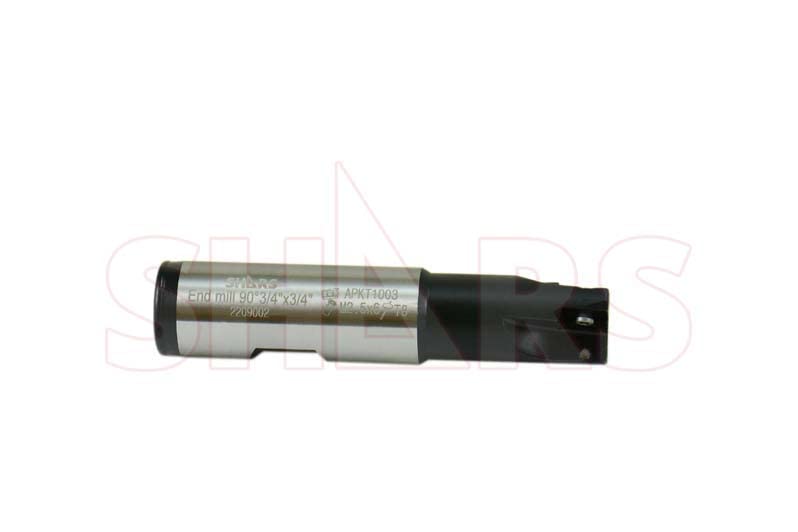 Image of Shars 3 /4 inch 90 Degree Indexable End Mill Cutter with 3 PCS of APKT 1003 Carbide Insert, 3 Flute 404-1862W+404-6960(3) P[