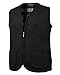 Herothorn Men's Button Sleeveless Cardigan V Neck Casual Fleece Lined Zipper Sweater Vest Knitwear Waistcoat with Pockets Black