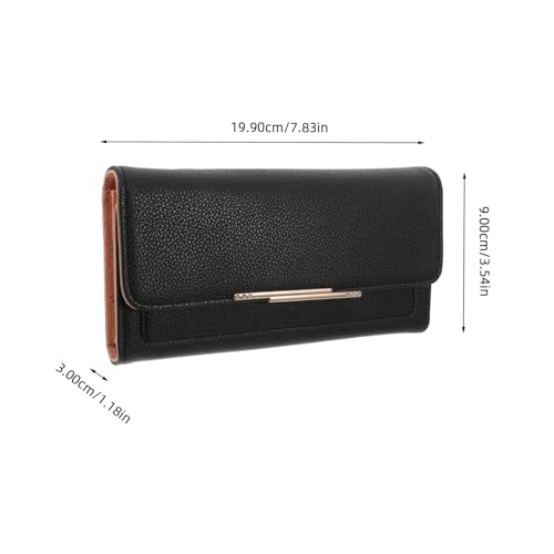 Trifold Wallet for Women Phone Pocket Compact PU Leather Purse Multi-Card Holder for Everyday Use2