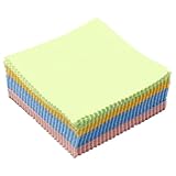 Abaodam 100 piezas Paños Microfibra para Limpieza de Gafas sin Pelusa Toallitas Multiusos para Lentes y Pantallas de Rayaduras y Duraderos