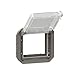 Produktbild LEGRAND, Plexo New Einsatz, verschließbarer Mosaic Adapter mit transparentem Klappdeckel, Farbe: Anthrazit, 069845L