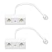 Two Way Telephone Splitter,Uvital Male to 2 Female Converter Cable RJ11 6P4C Telephone Wall Adaptor and Separator for Landline(White,2 PCS)