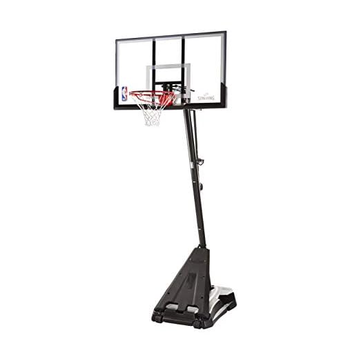 Spalding NBA Hercules Portable Basketball Hoop - 54" Acrylic Backboard, Black Base