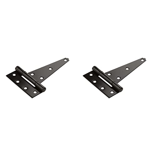 National Hardware N129-155 V286 Extra Heavy T Hinges in Black, 2 pack,6 Inch #1