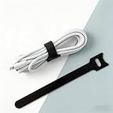 20-Pack Heavy Duty Reusable Cable Ties – 4.33″ Adjustable Hook & Loop Nylon Straps, Black Multi-Purpose Cord Organizers for Home, Office & Workshop