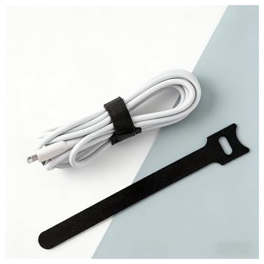20-Pack Heavy Duty Reusable Cable Ties – 4.33" Adjustable Hook & Loop Nylon Straps, Black Multi-Purpose Cord Organizers for Home, Office & Workshop