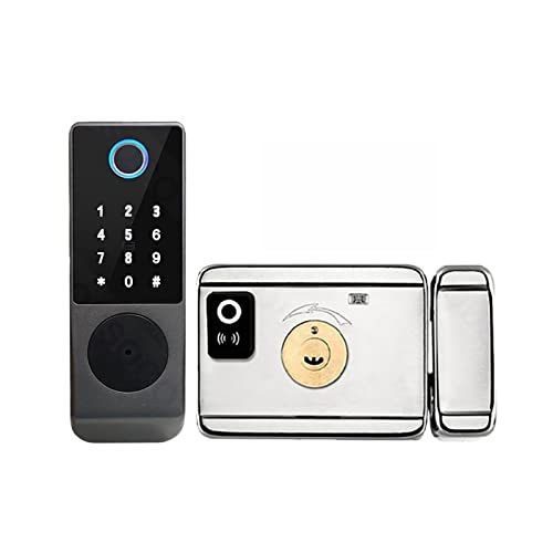 Serrure à double empreinte digitale Tuya WiFi pour portail extérieur et carte IC