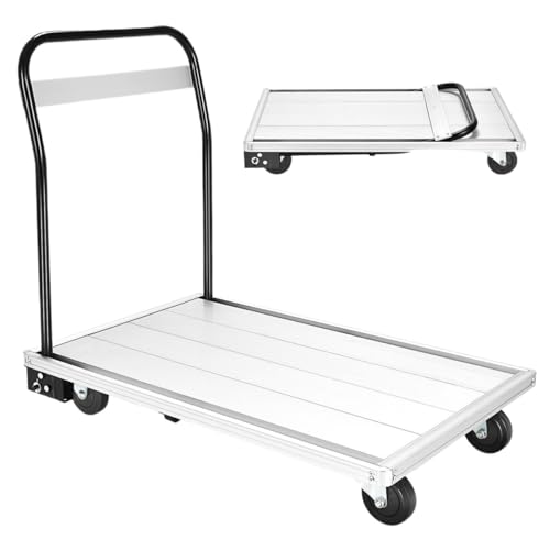 Carretilla Plegable Plataforma Reforzada con 4 Ruedas miniatura 1