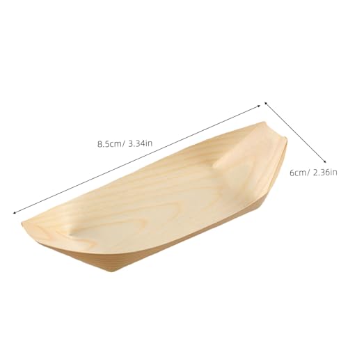 Platos descartables forma bote madera sintética 150 unid miniatura 2