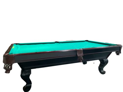 8 Ft. Tunierpoolbillard Billardtisch Pool Modell Webster Nr.:30 Billard mit 3cm starken Schieferplatten Tuchfarbe grün Gestellfarbe Nussbaum