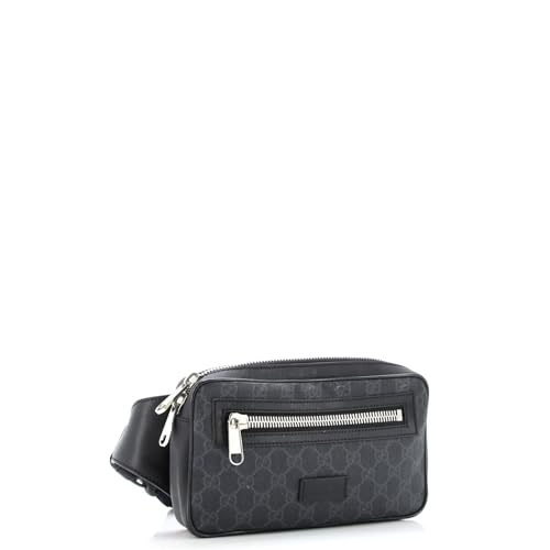 Gucci, Pre-Loved Soft Zip Belt Bag GG Coated Canvas Small, Black - Thumbnail 2